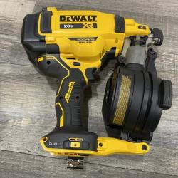 AS-IS DEWALT 20V MAX Lithium-Ion 15-Degree Electric Cordless Roofing Nailer Kit