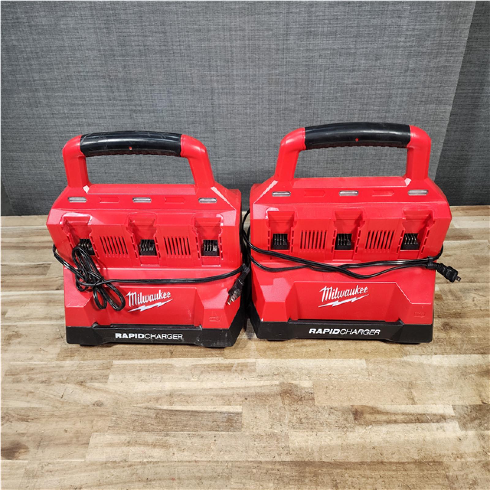 HOUSTON LOCATION - AS - IS MILWAUKEE BATTERY CHARGER PACK QTY - 2