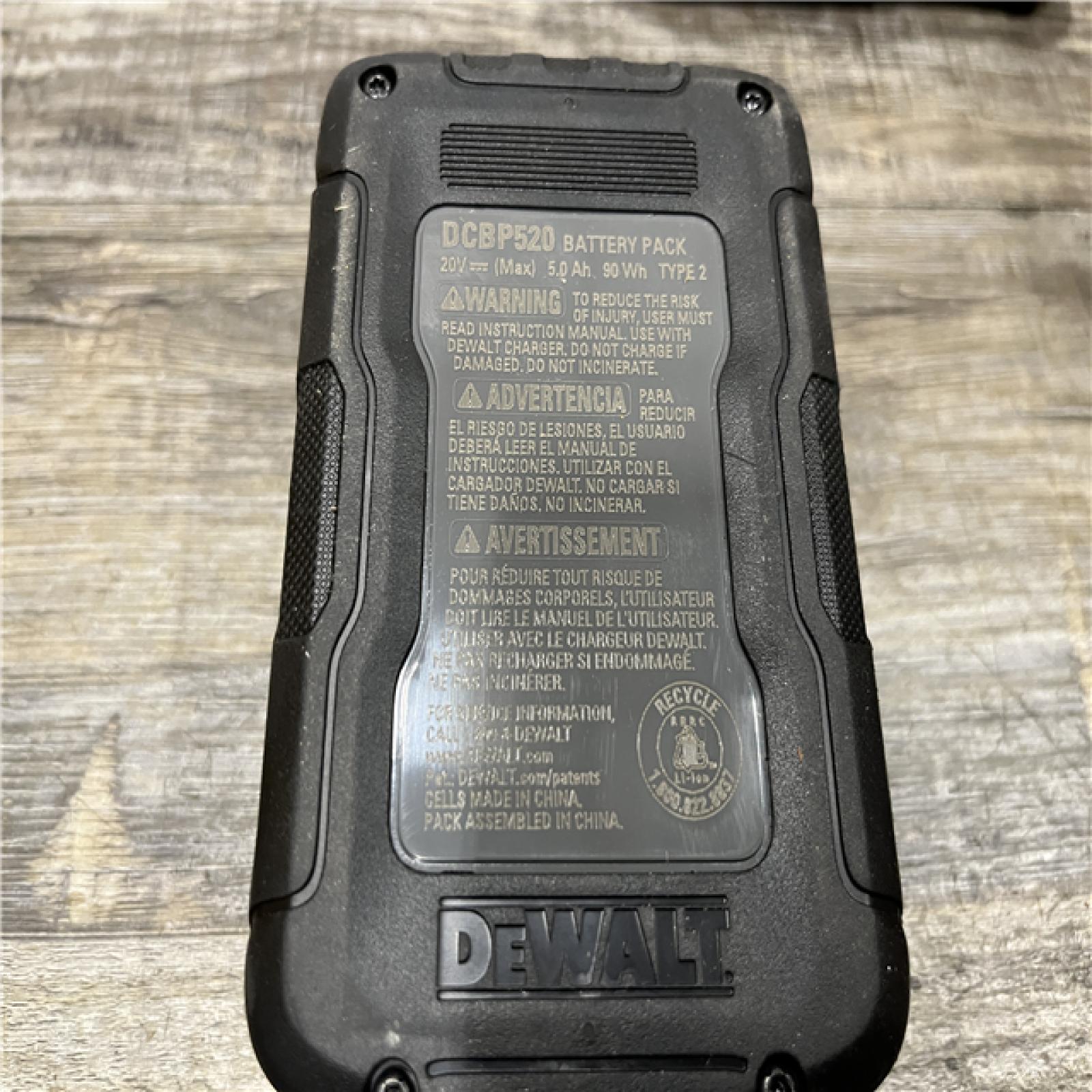 AS-IS DEWALT 20V MAX XR POWERSTACK Lithium-Ion Battery Starter Kit with 5.0Ah Battery and Charger