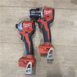 AS-IS Milwaukee 18-Volt Lithium-Ion Brushless Cordless Compact Hammer Drill/Impact Combo Kit