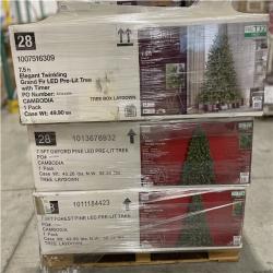 DALLAS LOCATION- AS-IS ASSORTED CHRISTMAS TREES PALLET
