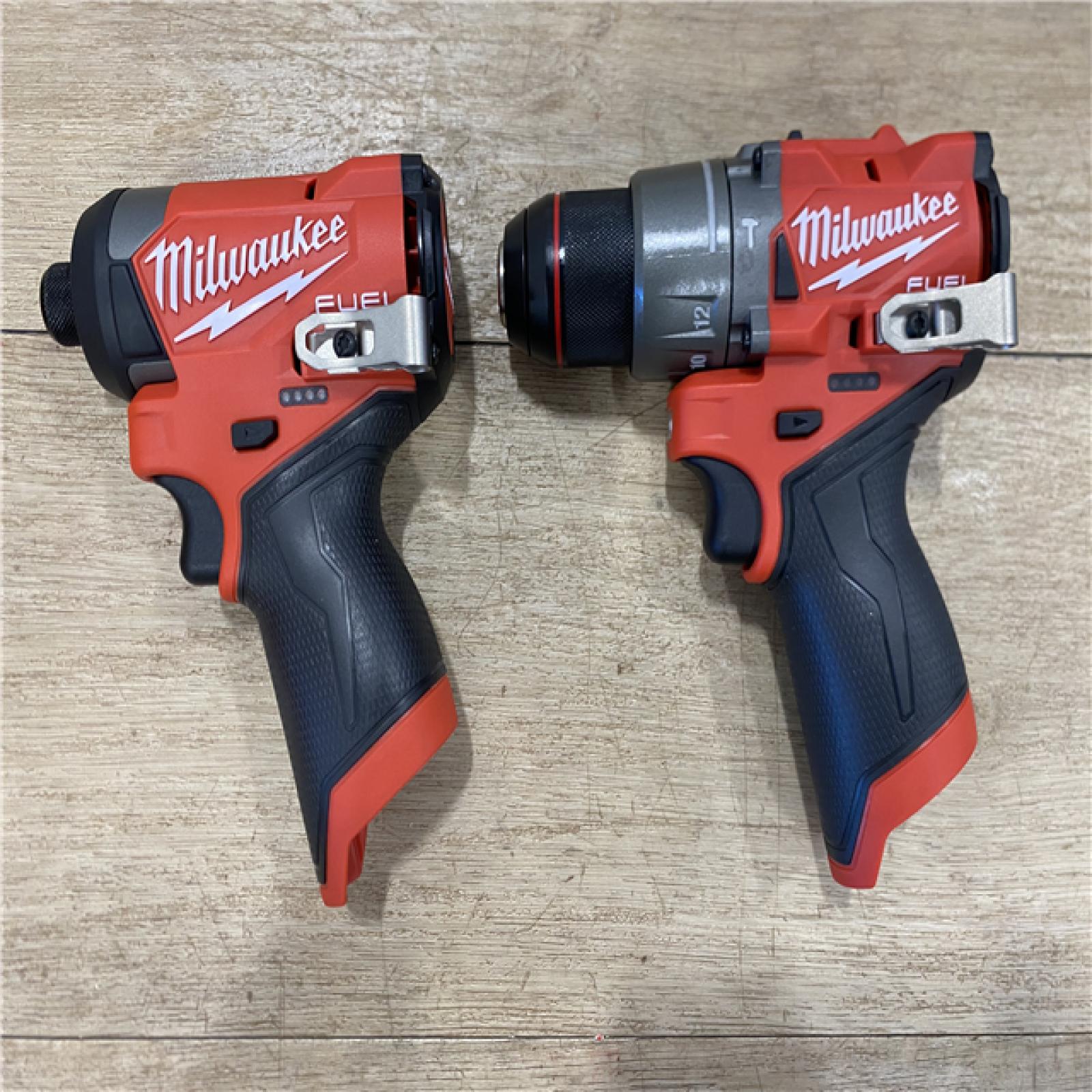 AS-IS Milwaukee FUEL 12-Volt Lithium-Ion Brushless Cordless Hammer Drill and Impact Driver Combo Kit
