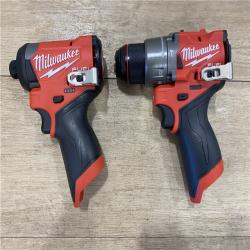 AS-IS Milwaukee FUEL 12-Volt Lithium-Ion Brushless Cordless Hammer Drill and Impact Driver Combo Kit