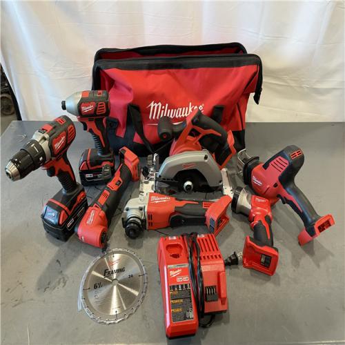 AS-IS - Milwaukee M18 18-Volt Lithium-Ion Cordless Combo Kit 7-Tool Kit