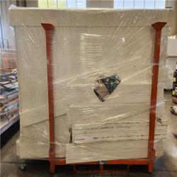 Phoenix Location AS-IS Veranda Linden 6 ft. H x 8 ft. W White Privacy Vinyl Fence Panel (Unassembled)