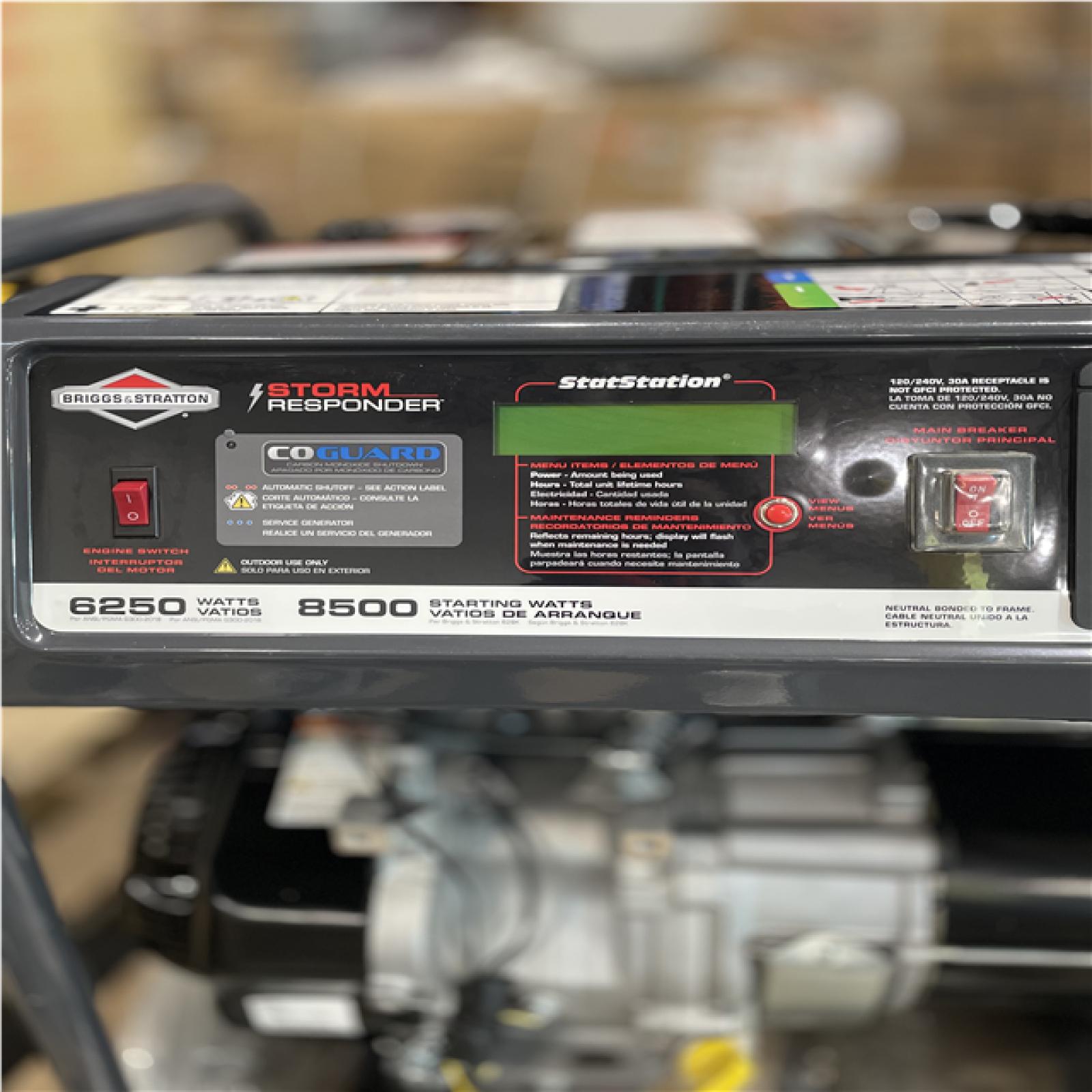 DALLAS LOCATION- AS-IS BRIGGS & STRATTON 6 250 WATT GAS POWERED GENERATOR W/ OHV ENGINE
