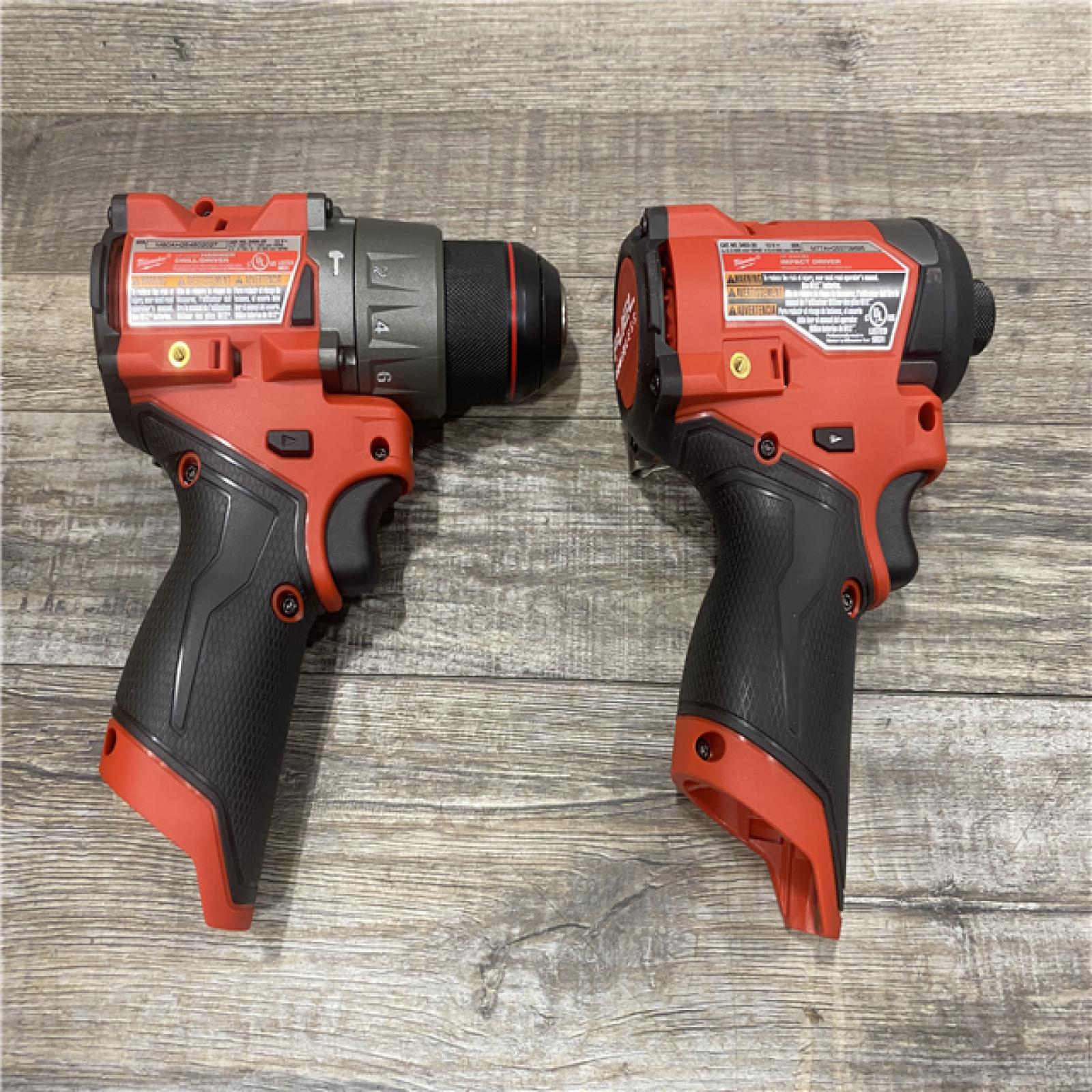 AS-IS Milwaukee FUEL 12-Volt Lithium-Ion Brushless Cordless Hammer Drill and Impact Driver Combo Kit