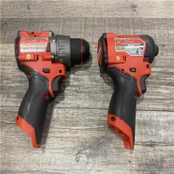 AS-IS Milwaukee FUEL 12-Volt Lithium-Ion Brushless Cordless Hammer Drill and Impact Driver Combo Kit
