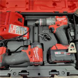 AS-IS MILWAUKEE M18 FUEL 18V Lithium-Ion Brushless Cordless Hammer Drill and Impact Driver Combo Kit (2-Tool)