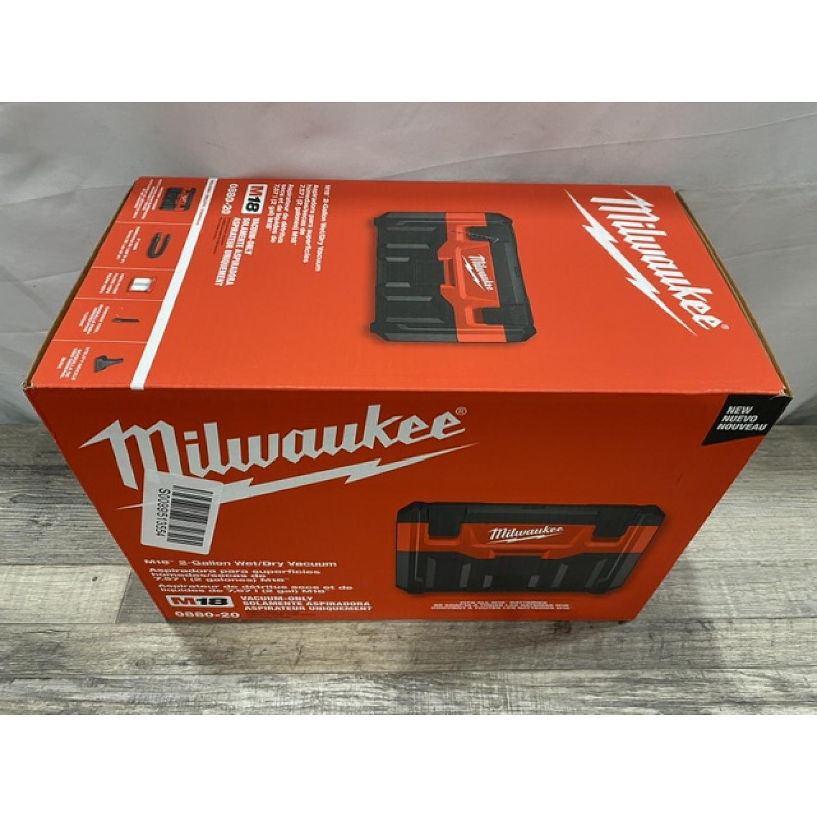 NEW - Milwaukee 18-Volt 2 Gal. Lithium-Ion Cordless Wet/Dry Vacuum (Vacuum-Only)