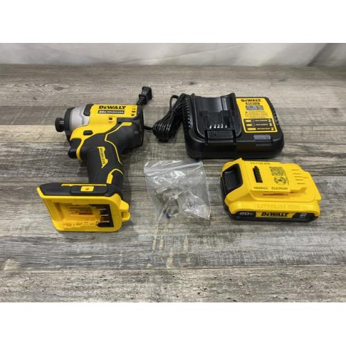 AS-IS DEWALT Atomic 20V Max Lithium-Ion Brushless Cordless Compact 1/4 in. Impact Driver Kit