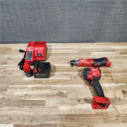 HOUSTON LOCATION - AS-IS MILWAUKEE 2 TOOL COMBO KIT W/ (2) BATTERY & CHARGER