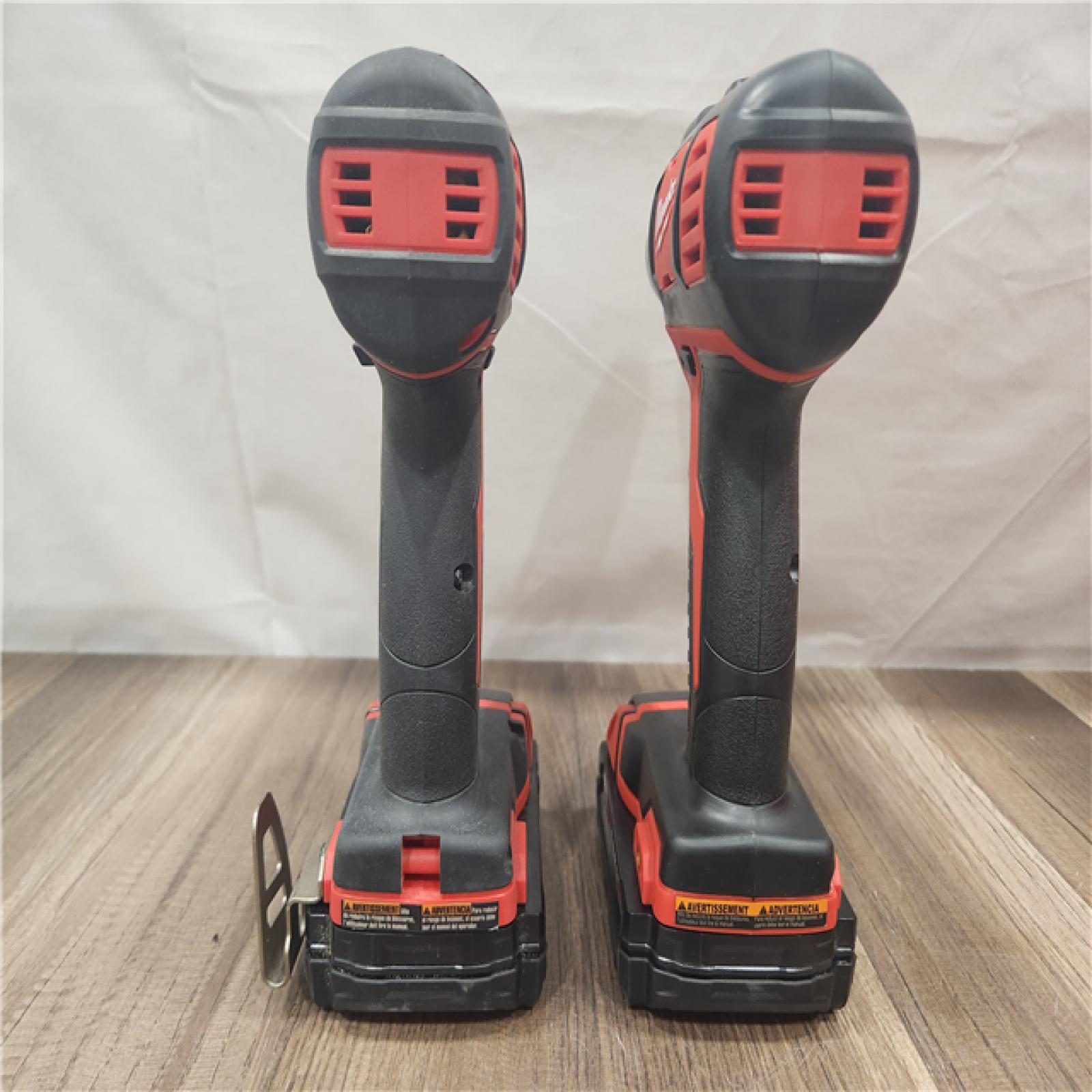 AS-IS- Milwaukee 18V Cordless Brushed 2-Tool Drill/Driver and Impact Driver Kit
