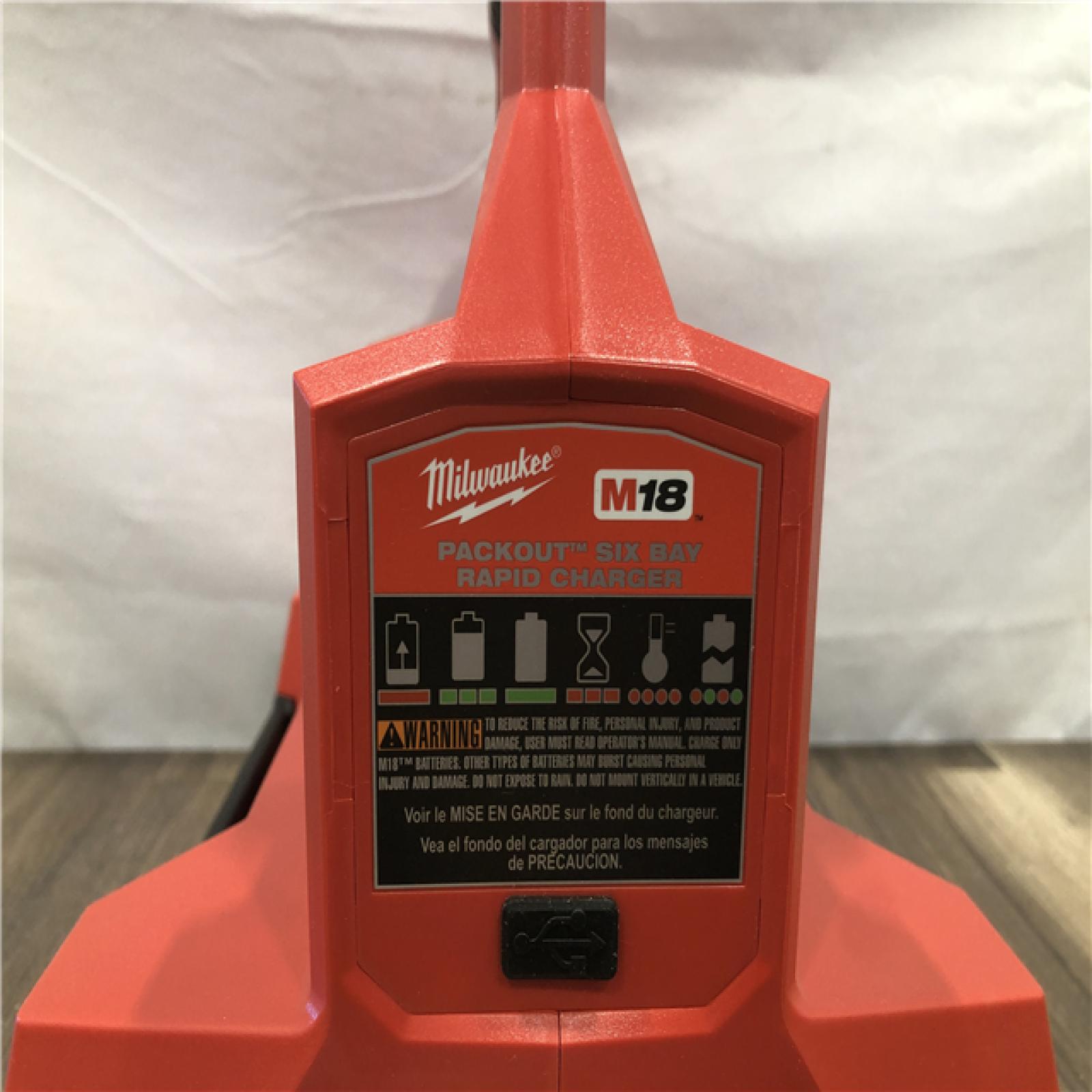 AS-IS Milwaukee M18 18V Lithium-Ion PACKOUT 6-Port Rapid Charger