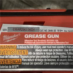 AS-IS Milwaukee 18V Lithium-Ion Cordless Grease Gun 2-Speed (Tool-Only)