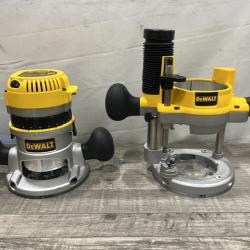AS-IS DEWALT 12 Amp Corded 2-1/4 Horsepower Fixed and Plunge Base Router Kit