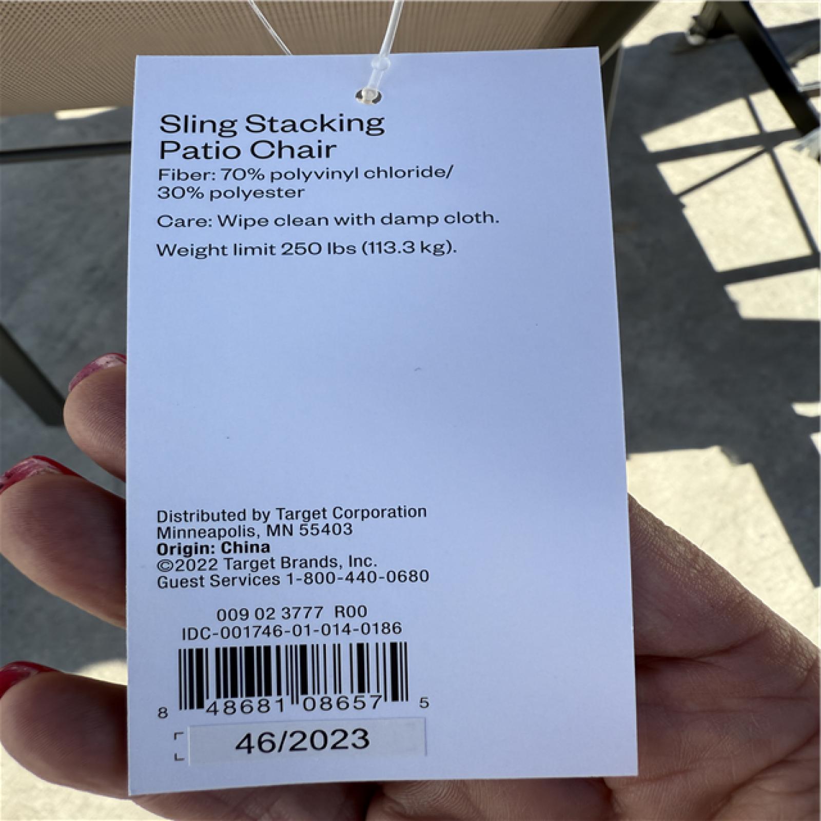 California NEW Room Essentials Sling Stacking Patio Chair (21 Pieces)