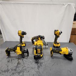 AS-IS- DEWALT 20V Lithium-Ion Cordless 6-Tool Combo Kit with 5.0 Ah and 2.0 Ah Batteries  Charger and Tough System 2.0 Rolling Toolbox