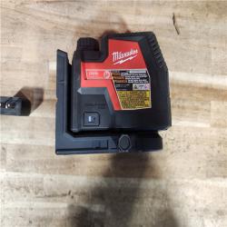 HOUSTON LOCATION - AS - IS Milwaukee 100 ft. REDLITHIUM Lithium-Ion USB Green Rechargeable Cross Line Laser Level with Charger