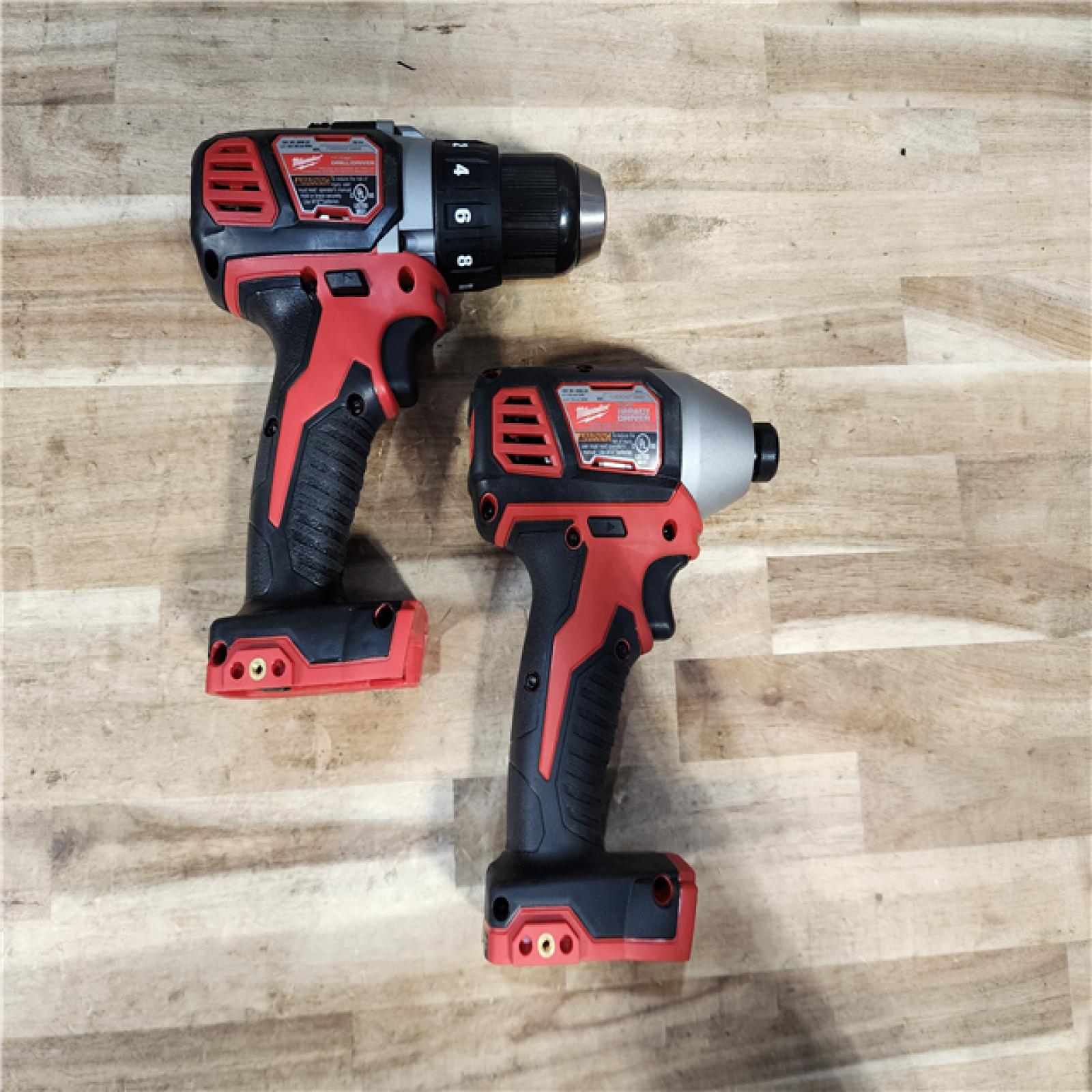 HOUSTON LOCATION - AS-IS Milwaukee 18V Lithium-Ion Cordless Drill Driver/Impact Driver Combo Kit