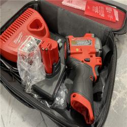 AS-IS - Milwaukee M12 FUEL 12V Li-Ion Brushless Cordless Stubby 3/8 in. Impact Wrench Kit