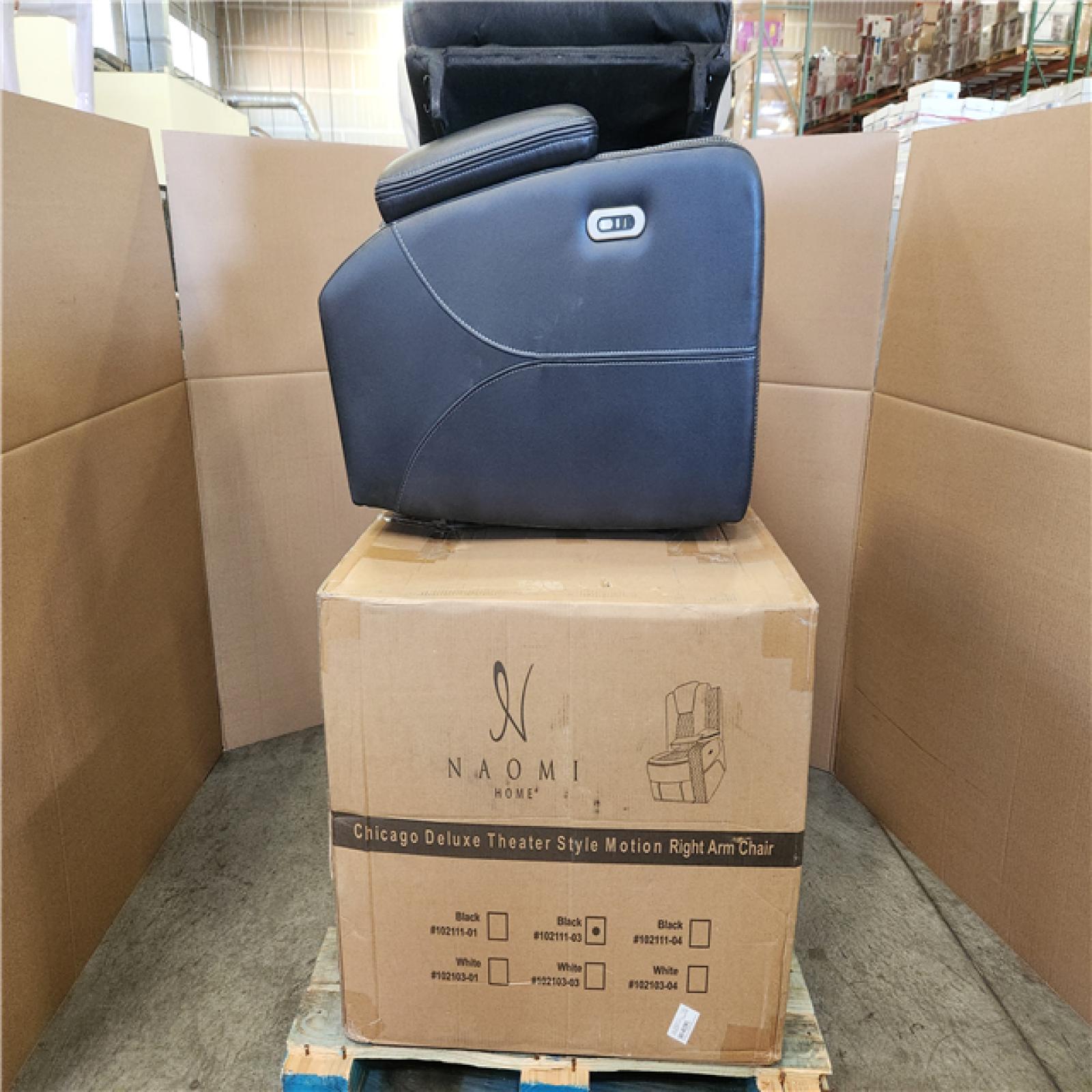 Phoenix HOMESTOCK Home Theater Seating  Movie Theater Chairs  Power Recliner Loveseat with 6 Cupholders and Tray Air Leather in Black
