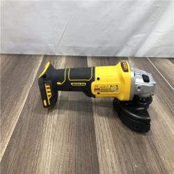 AS-IS DEWALT 20-Volt MAX Cordless Brushless 4-1/2 in. Angle Grinder with Slide Switch (Tool Only)