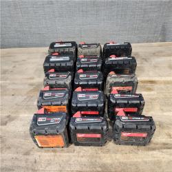 HOUSTON LOCATION - AS-IS MILWAUKEE BATTERY PACK QTY - 15