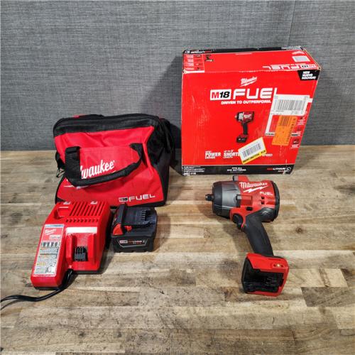 HOUSTON LOCATION - AS-IS Milwaukee M18 1/2 in. Cordless Brushless High Torque Impact Wrench Kit (Battery & Charger)