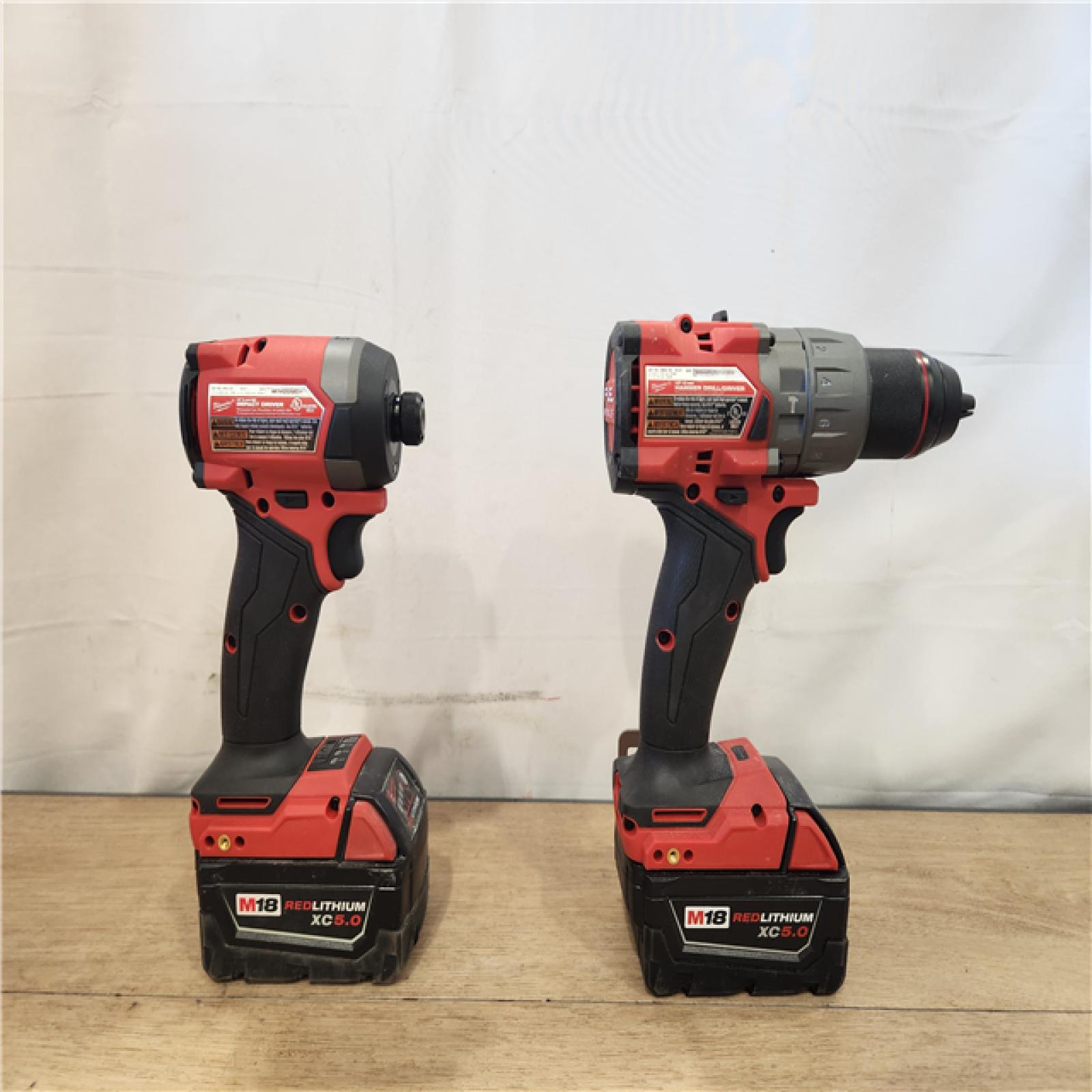 AS-IS- Milwaukee FUEL 18V Lithium-Ion Brushless Cordless Hammer Drill and Impact Driver Combo Kit