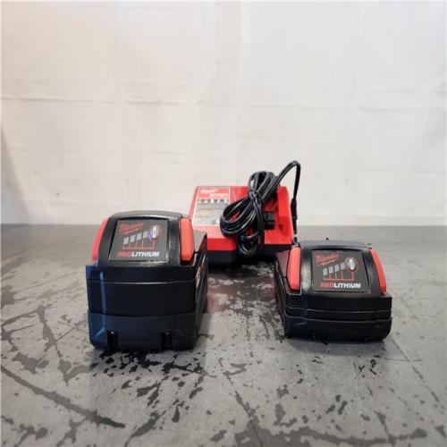 AS-IS- Milwaukee 18-Volt Lithium-Ion Starter Kit with One 5.0 Ah and One 2.0 Ah Battery and Charger