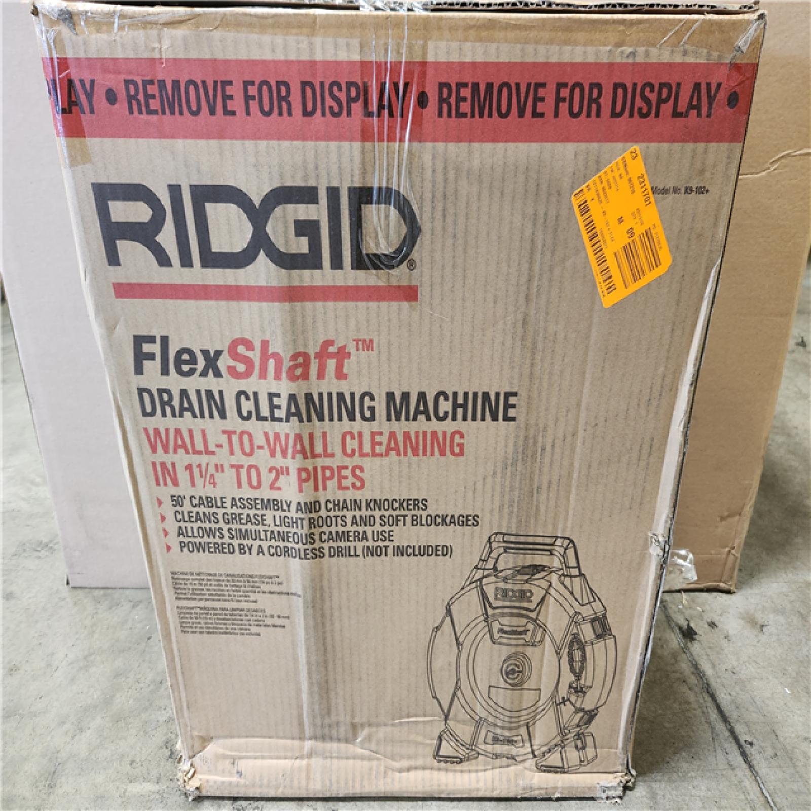 Phoenix NEW RIDGID K9-102+ FlexShaft Wall-to-Wall Professional Drain Cleaning Machine 1/4 in. x 50ft. Designed for 1 1/4 in. - 2 in. Pipes