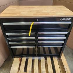 Phoenix Husky Tool Storage 46 in. W x 18 in. D 9-Drawer Mobile Workbench Cabinet in Gloss Black