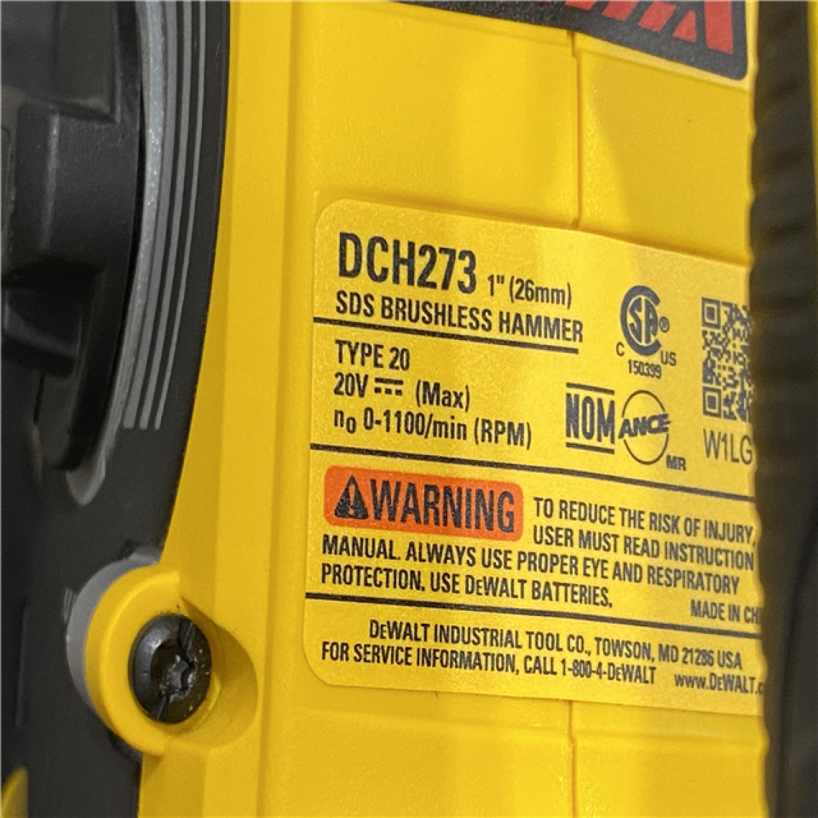 AS-IS DEWALT 20V MAX XR Cordless Brushless 1 in. SDS Plus L-Shape Rotary Hammer (Tool Only)