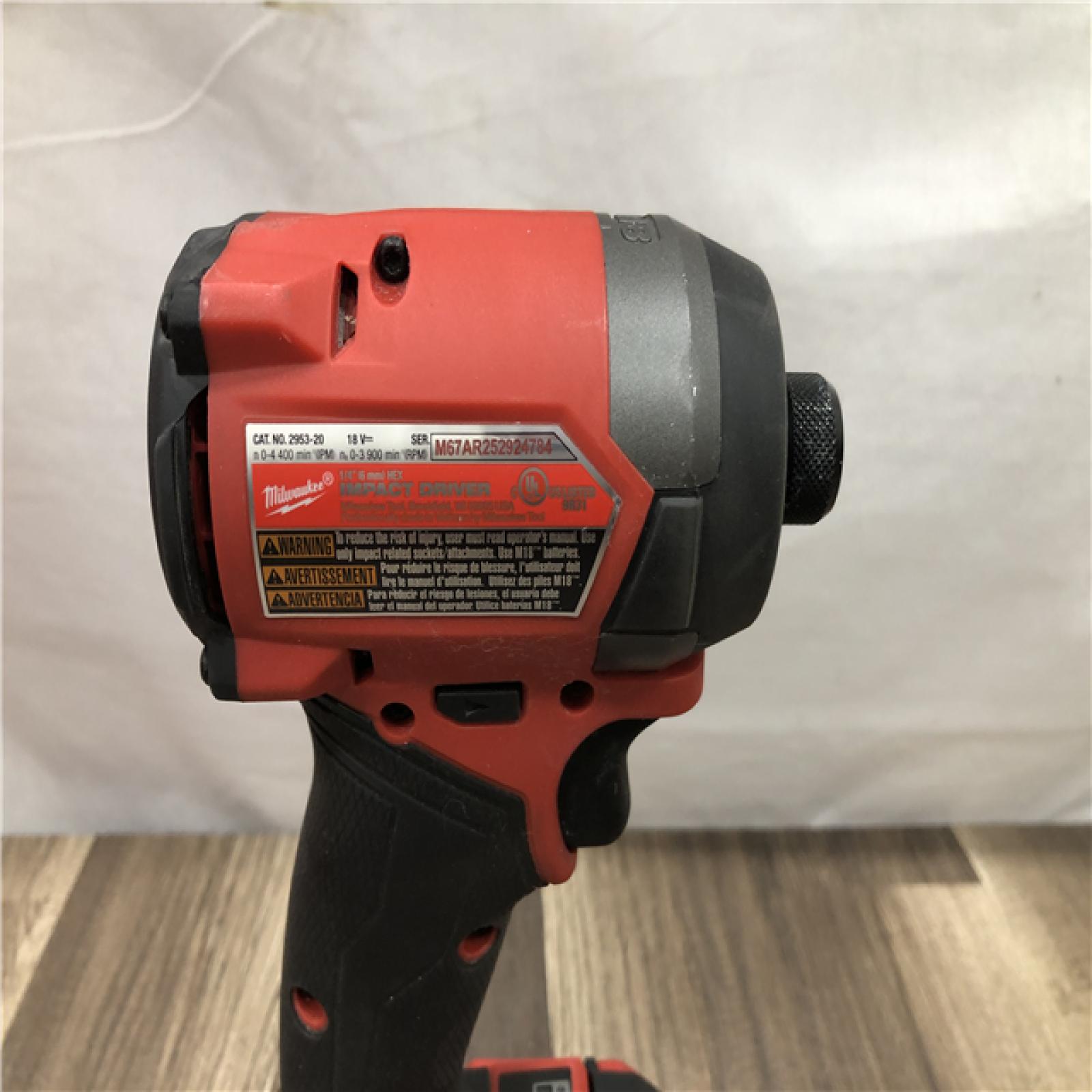 AS-IS Milwaukee FUEL 18V Lithium-Ion Brushless Cordless Hammer Drill and Impact Driver Combo Kit
