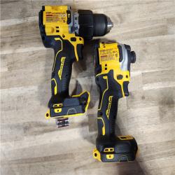 HOUSTON LOCATION - AS-IS DEWALT 20V MAX XR Hammer Drill and ATOMIC Impact Driver 2 Tool Cordless Combo Kit with (2) 4.0Ah Batteries, Charger, and Bag