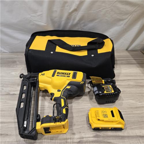 AS-IS DeWalt 20V 16 Gauge Cordless Angled Finish Nailer Kit