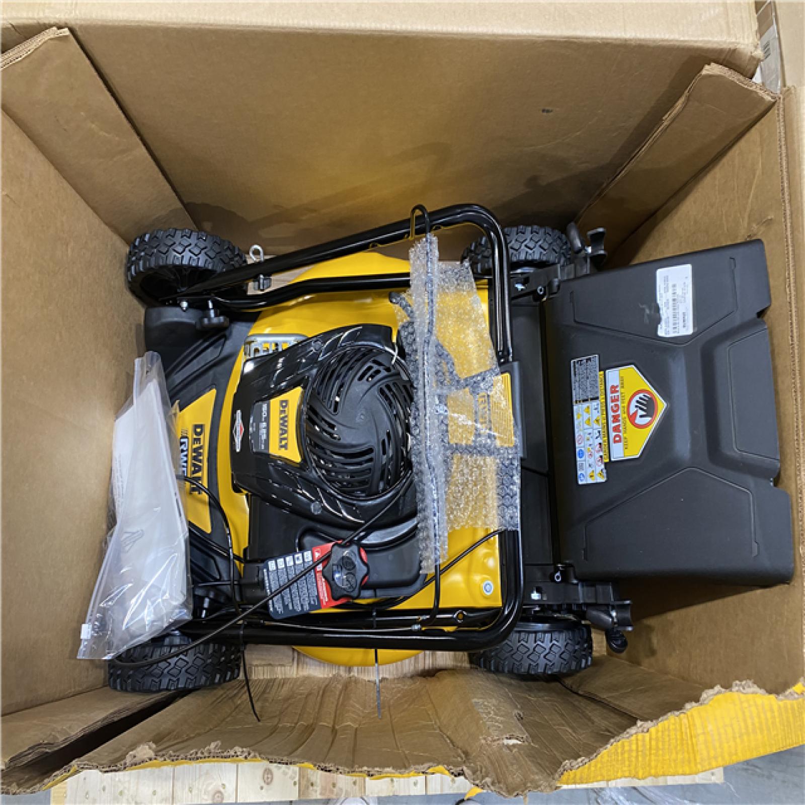 DALLAS LOCATION - DEWALT 21 in. 150cc Briggs and Stratton 625ex Engine Rear Wheel Drive 2-in-1 Gas Self Propelled Walk Behind Lawn Mower