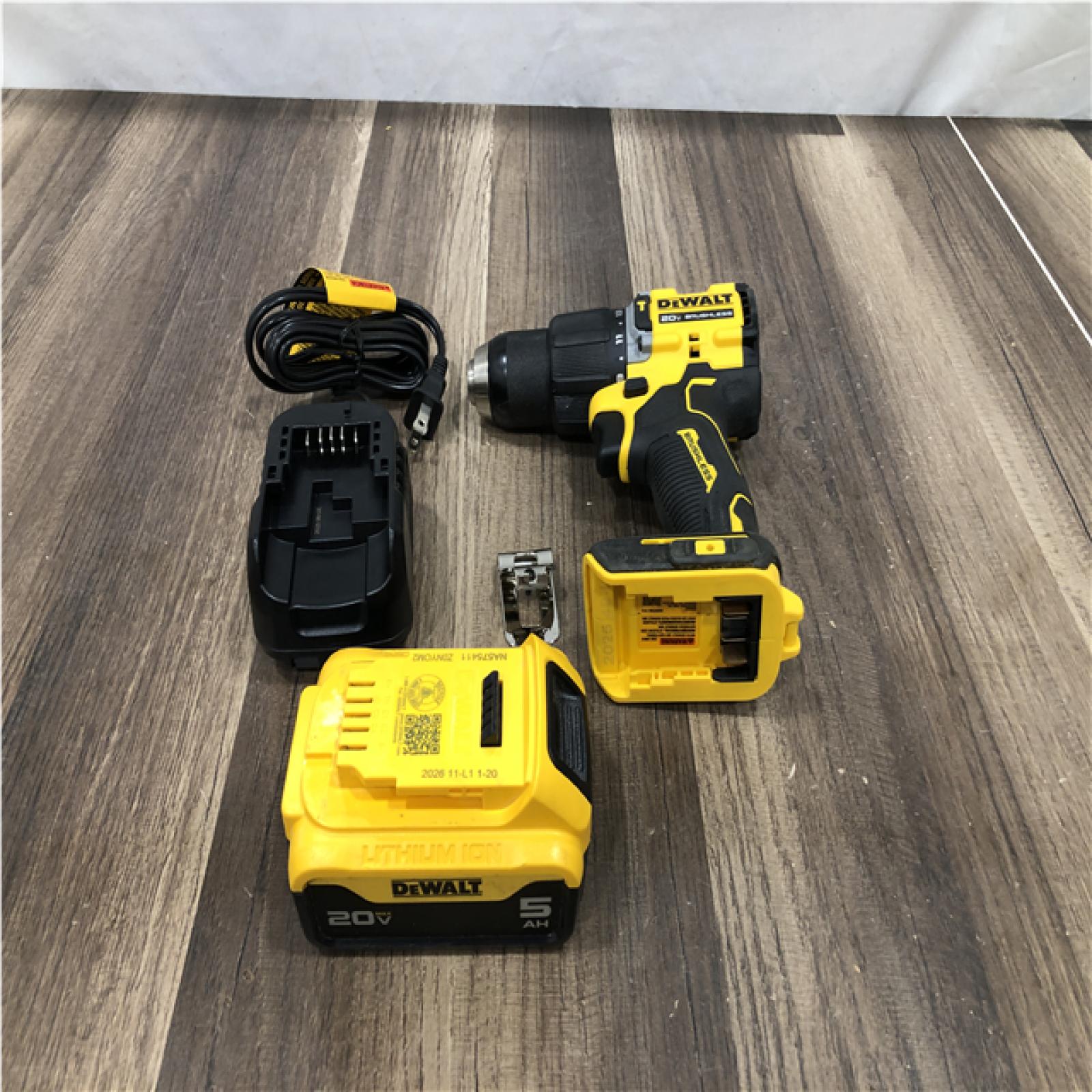 AS-IS DEWALT ATOMIC 20V Lithium-Ion Cordless 1/2 in. Hammer Drill Kit