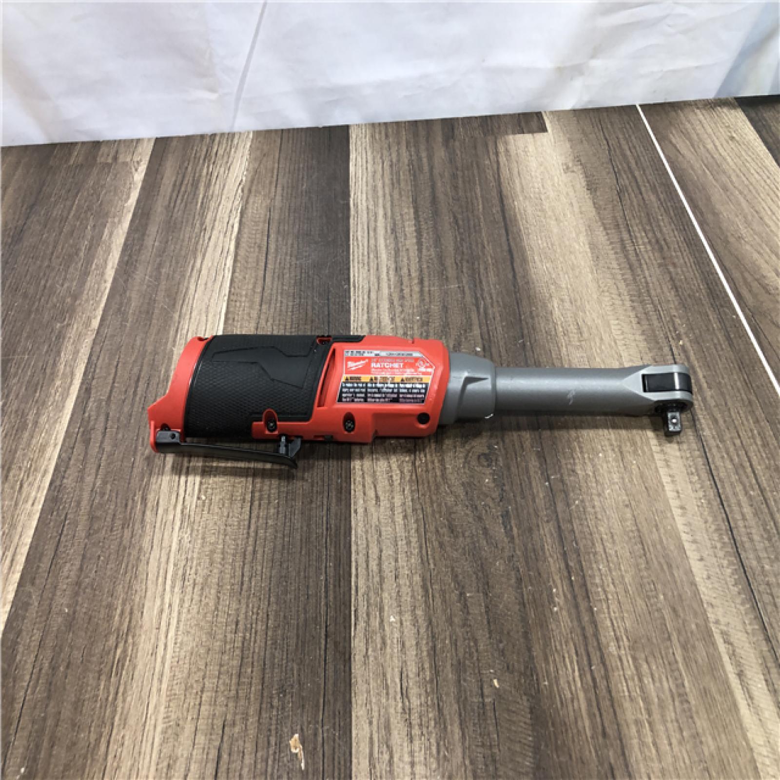 AS-IS Milwaukee  FUEL 12V Lithium-Ion Brushless Cordless 3/8 in. Extended Reach High Speed Ratchet (Tool Only)