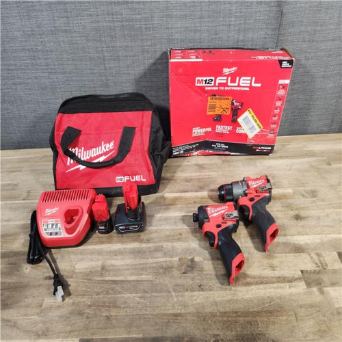 HOUSTON - LOCATION - AS-IS Milwaukee 3497-22 12V Brushless Hammer Drill and Impact Driver Combo Kit