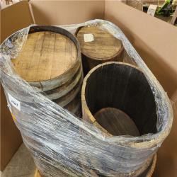 Phoenix AS-IS 26 in. Dia x 17.5 in. H White Oak Wood Whiskey Barrel (11-Barrels)
