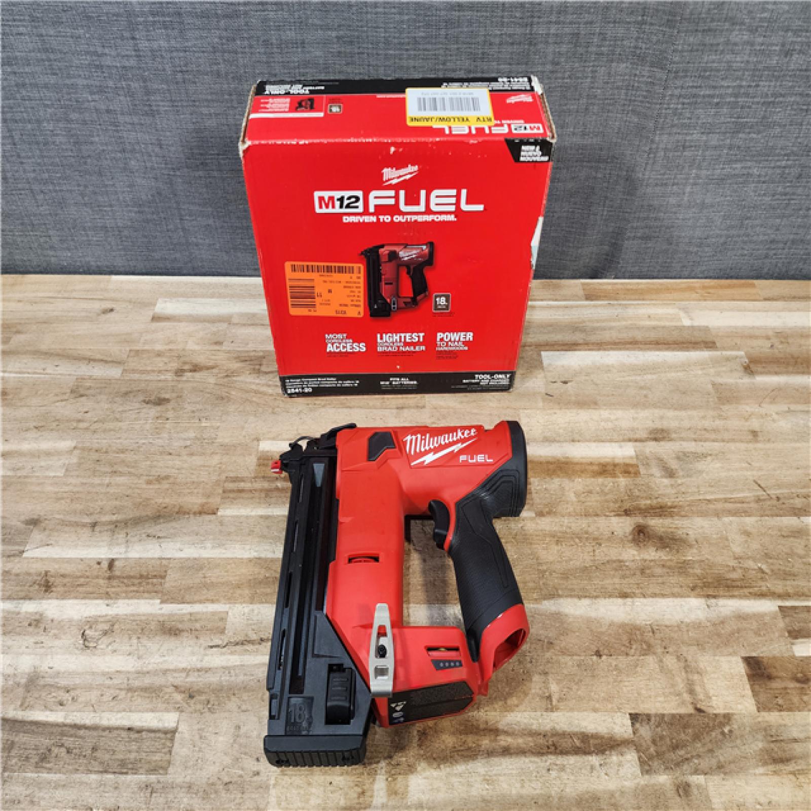 HOUSTON LOCATION - AS-IS Milwaukee FUEL 12-Volt Lithium-Ion Brushless Cordless 18-Gauge 1-1/2 in. Compact Brad Nailer (Tool Only)