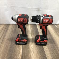 AS-IS Milwaukee M18 18V Lithium-Ion Cordless Drill Driver/Impact Driver Combo Kit