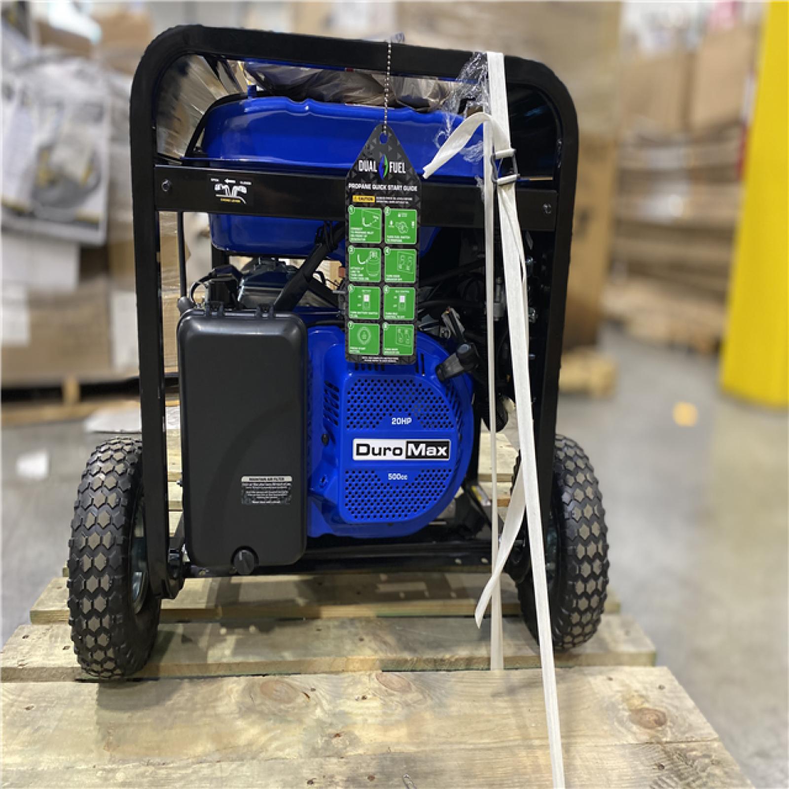 DALLAS LOCATION - DUROMAX 13000/10500-Watt Dual Fuel Electric Start Gasoline/Propane Portable Home Power Back Up Generator with CO Alert Shutdown