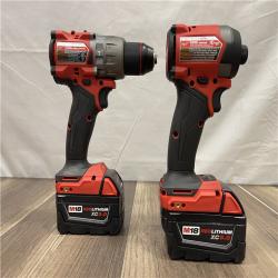 AS-IS Milwaukee M18 FUEL 18V Lithium-Ion Brushless Cordless Hammer Drill and Impact Driver Combo Kit