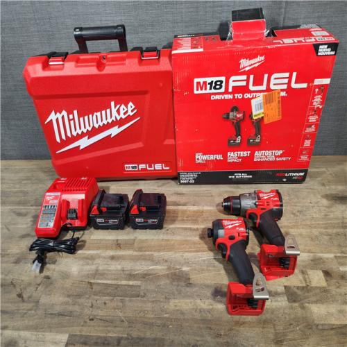 HOUSTON LOCATION - AS-IS (APPEARS LIKE NEW) MILWAUKEE FUEL 18V Lithium-Ion Brushless Cordless Hammer Drill and Impact Driver Combo Kit