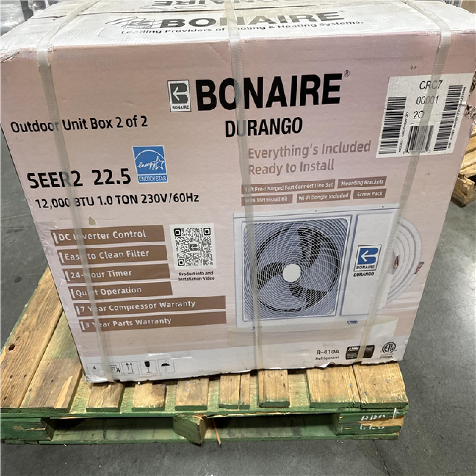 California AS-IS Bonaire Durango 12 000 BTU 1-Ton Ductless Mini Split