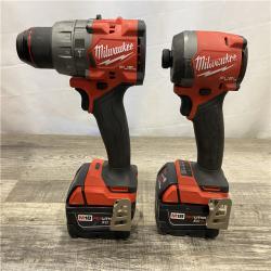 AS-IS Milwaukee FUEL 18V Lithium-Ion Brushless Cordless Hammer Drill and Impact Driver Combo Kit