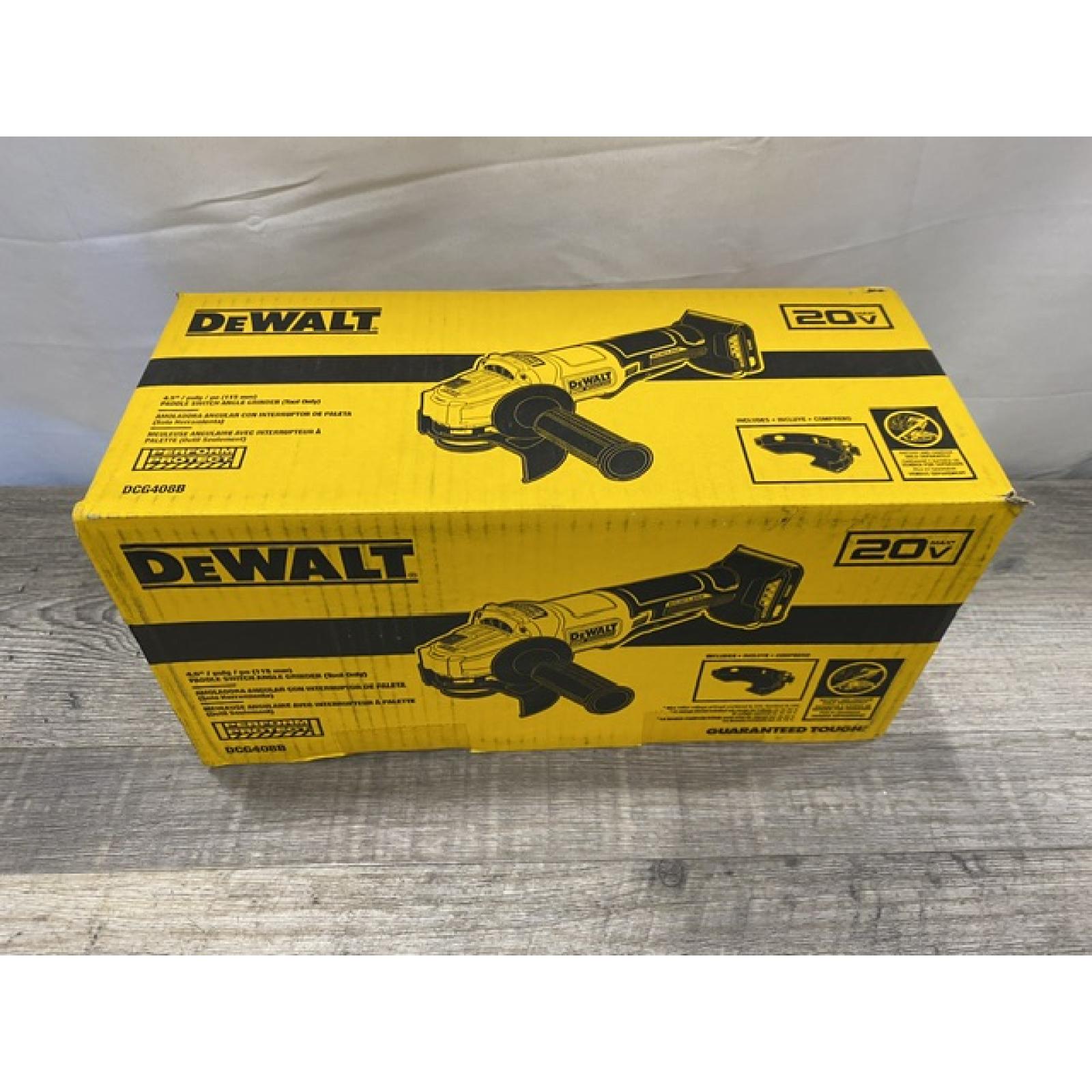 NEW - DEWALT 20V MAX Cordless Brushless 4-1/2 in. Angle Grinder with Paddle Switch (Tool Only)